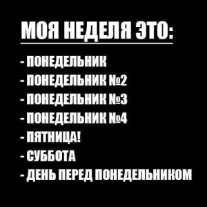 Смешные статусы про дни недели